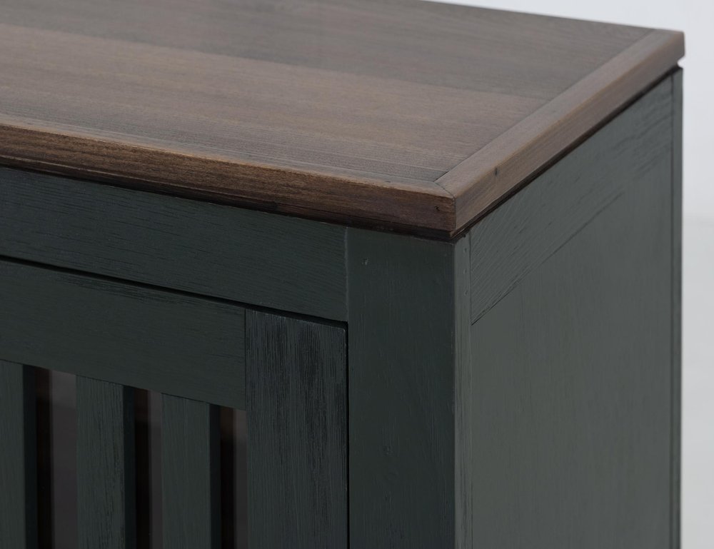 54" Distressed Fluted Wood Coastal Sideboard