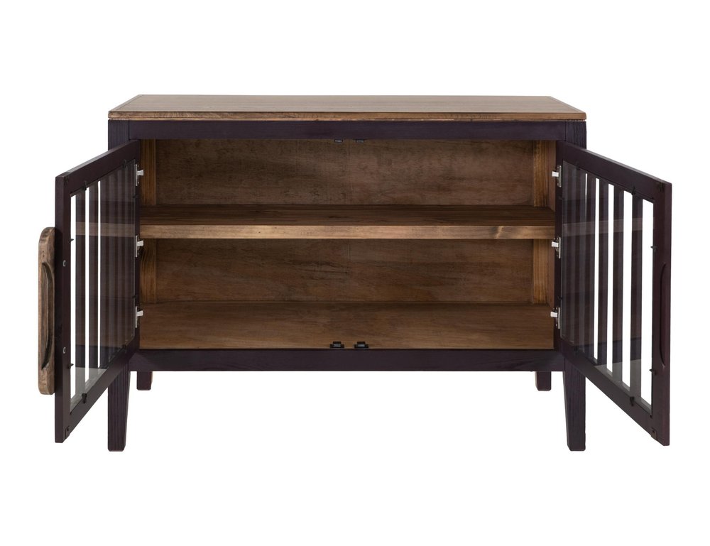 54" Distressed Fluted Wood Coastal Sideboard