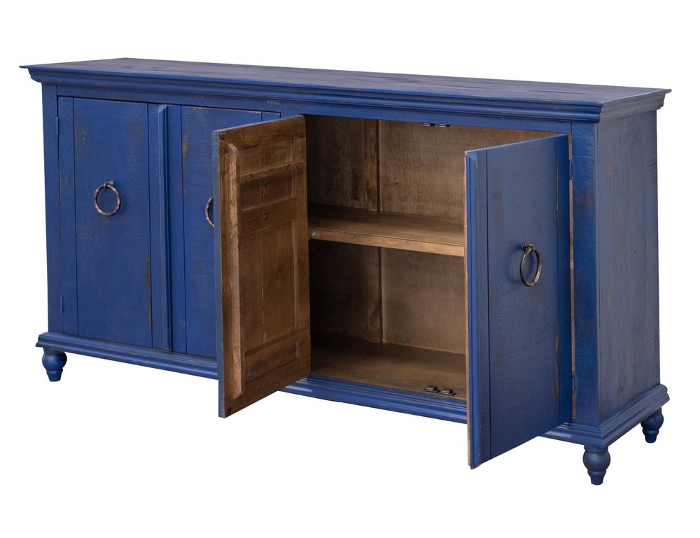 74" Distressed Wood Coastal Sideboard