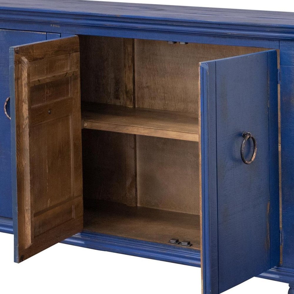 74" Distressed Wood Coastal Sideboard