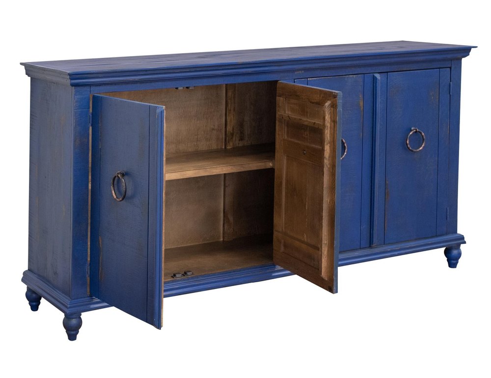 74" Distressed Wood Coastal Sideboard