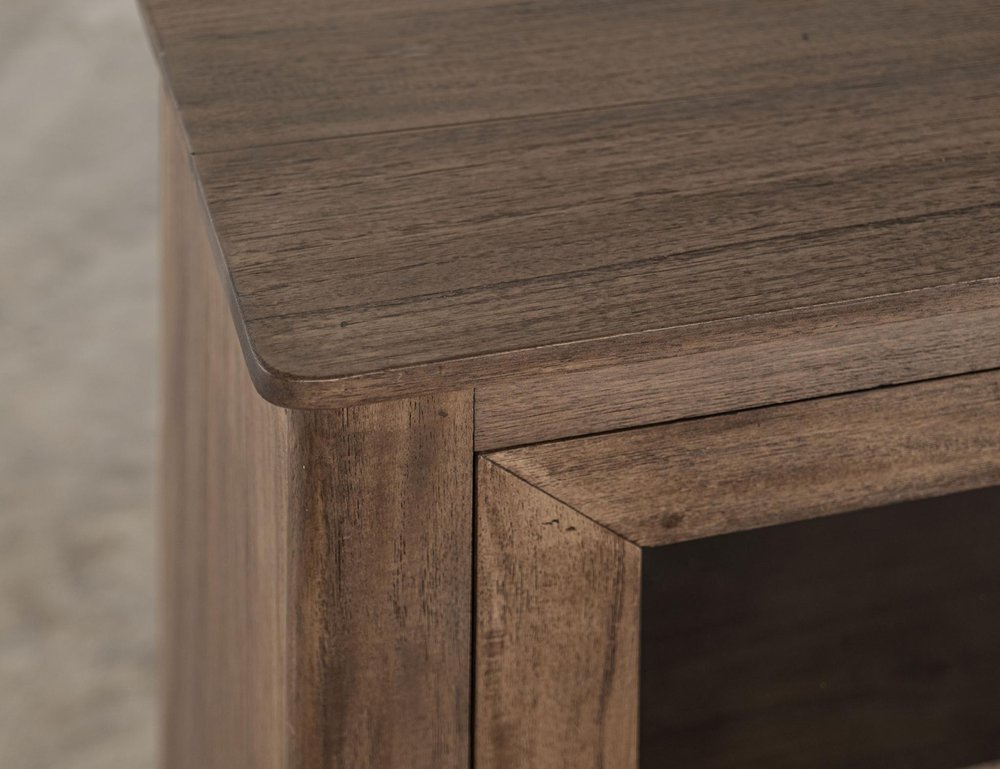 68" Brown Distressed Wood Sideboard with 4 Doors