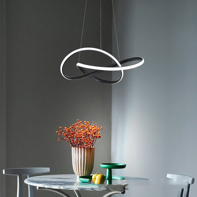 27" Modern Twist Chandelier (Multiple Colors)