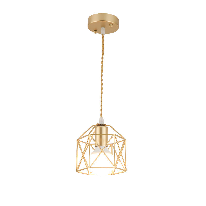 Hanging Small Cage Pendant Light (Multiple Colors)