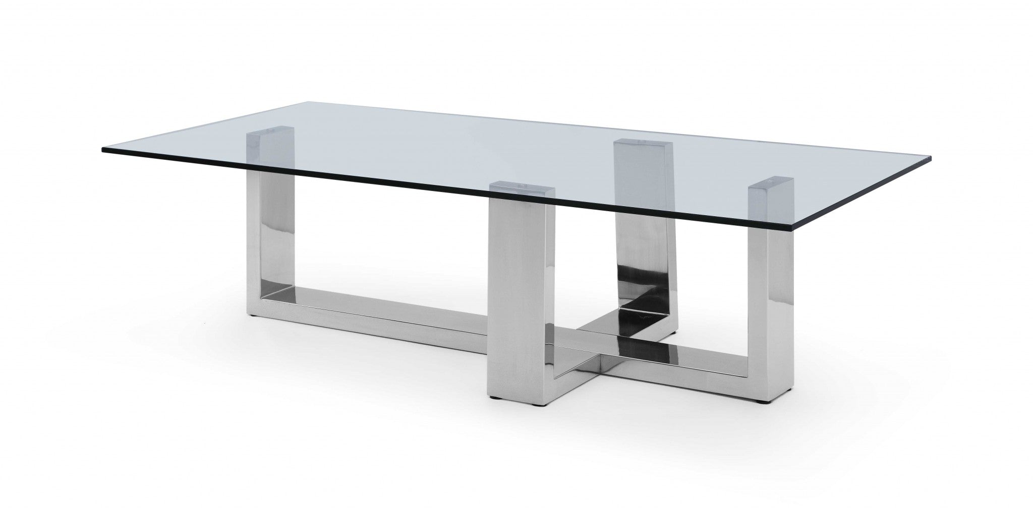 59 X 28 X 16 Clear Glass Coffee Table-1