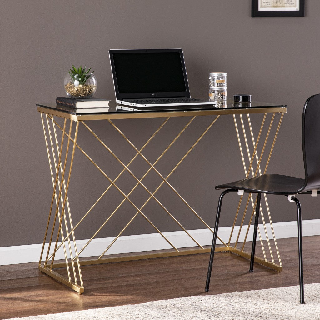 Modern Glass Top Desk-0