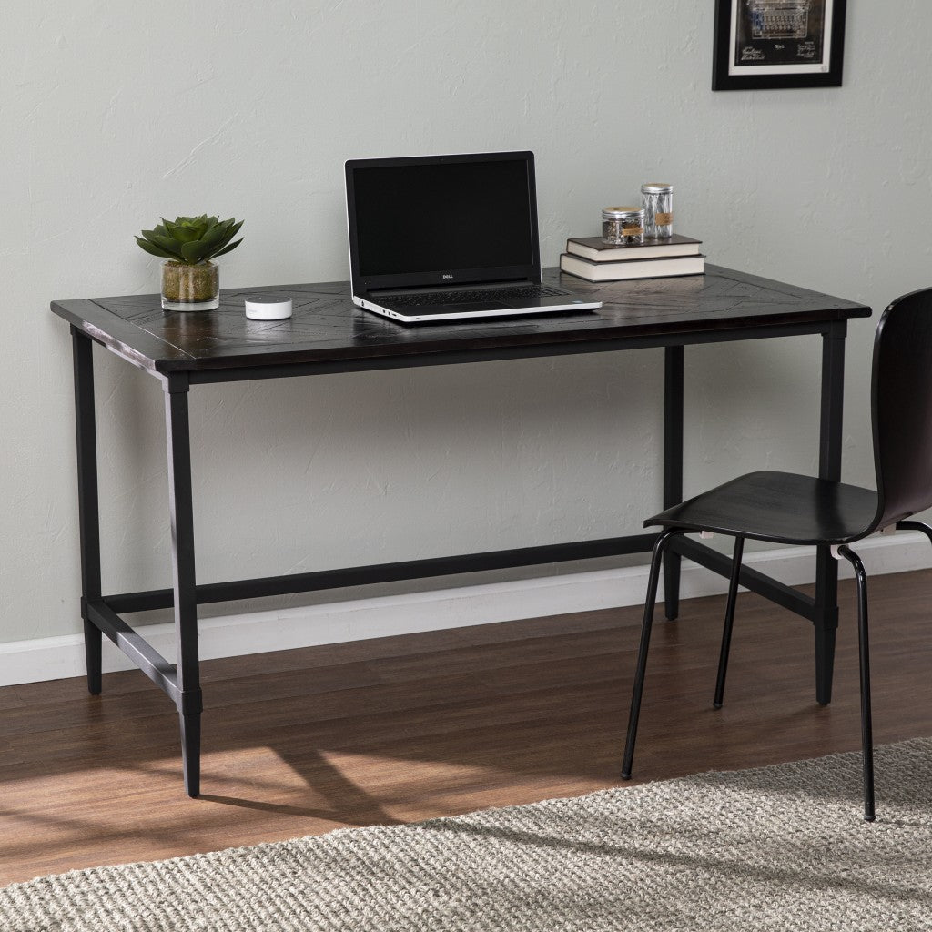 Natural Black Reclaimed Wood Desk-0