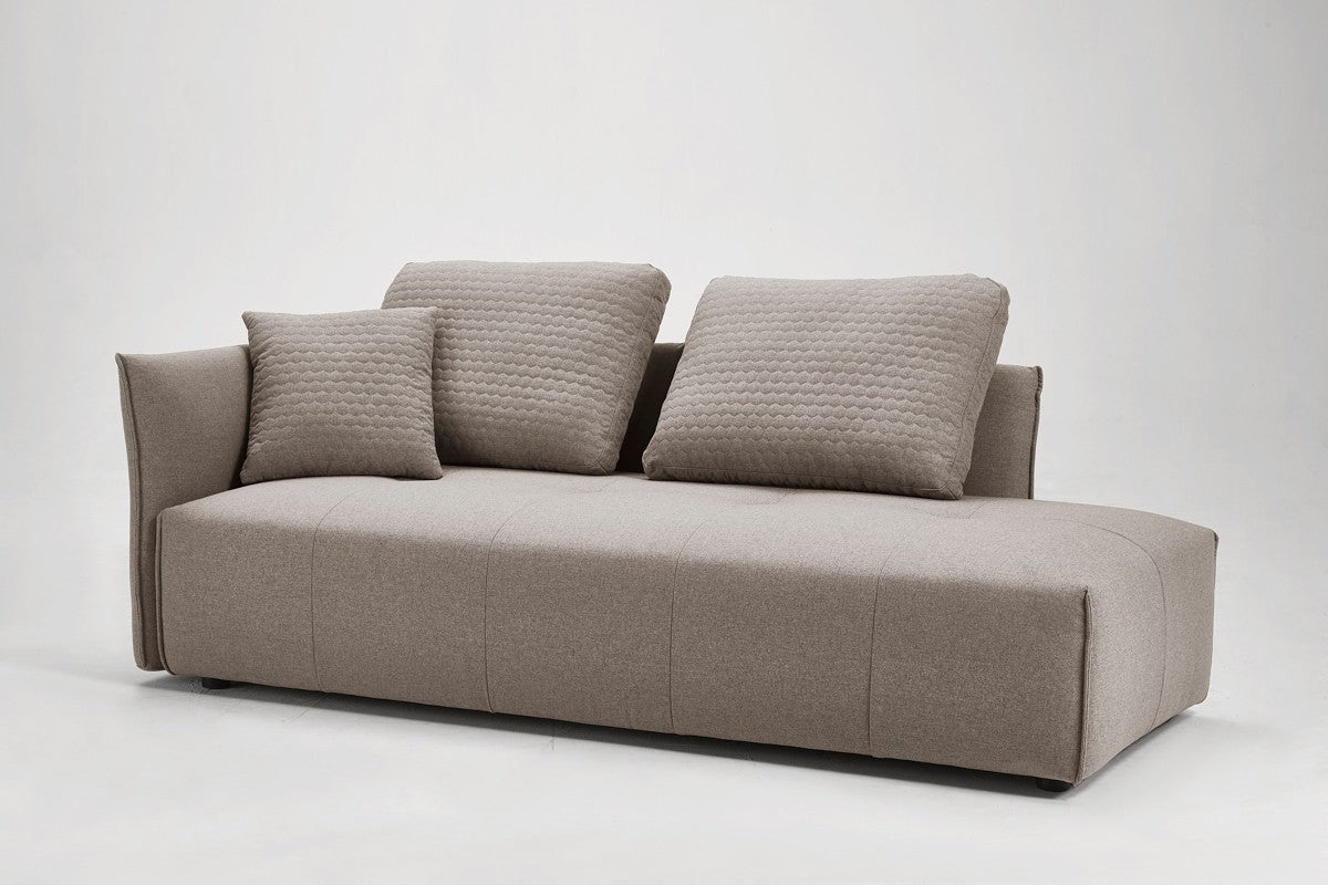 120" Light Gray L-Shaped Modular Sofa