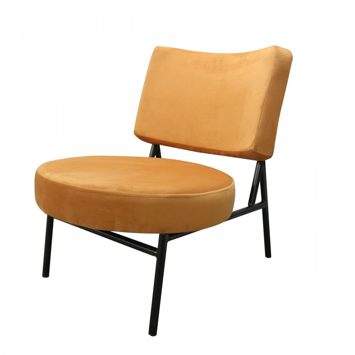 28" Orange Round Bottom Modern Chair