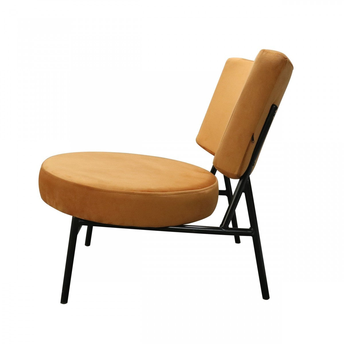 28" Orange Round Bottom Modern Chair