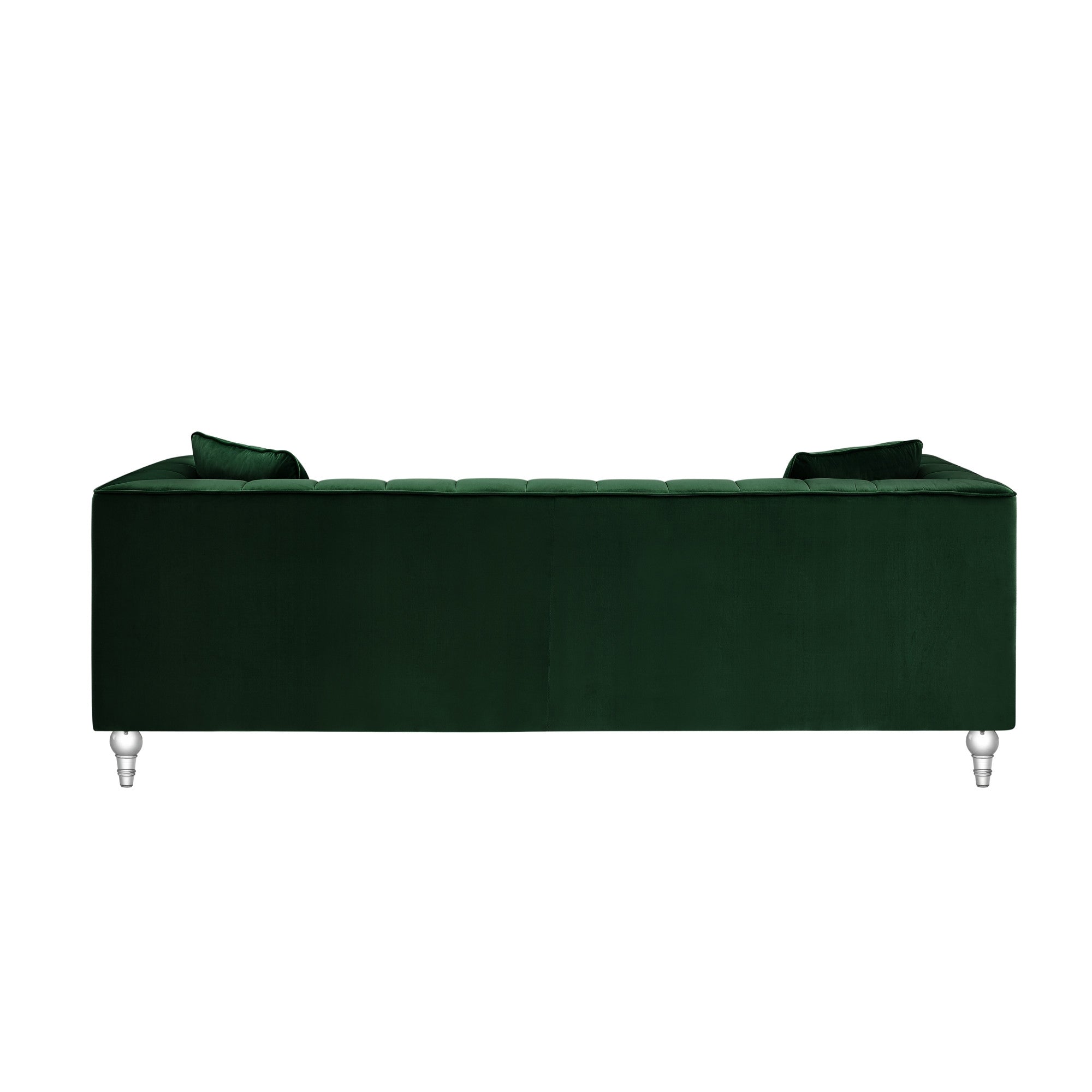 88" Hunter Green Velvet Tuxedo Sofa